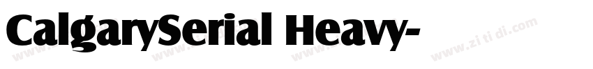 CalgarySerial Heavy字体转换